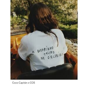 COS unisex  "A BOYFRIEND CALLED MY GIRLFRIEND" T-shirt  Coco Capitán, size XS/S